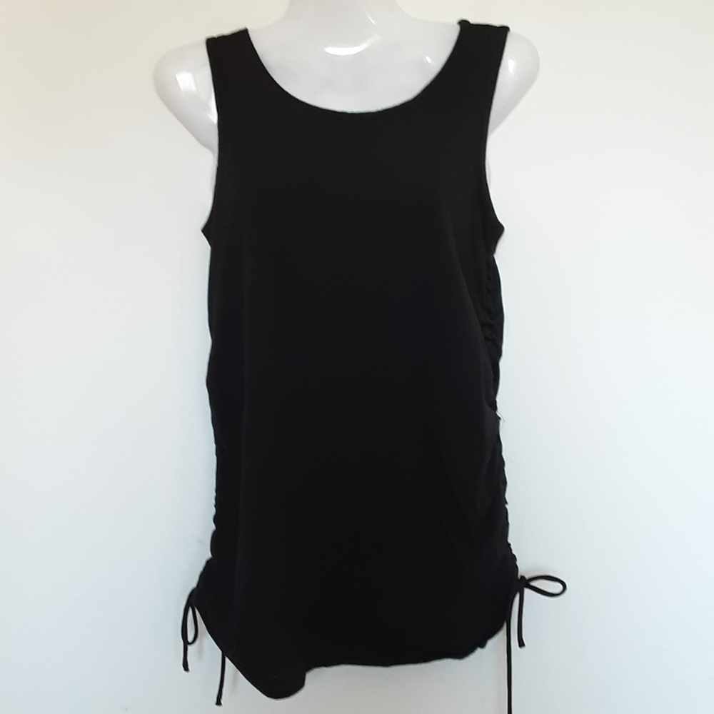 Kenneth Cole Black Tank Top with Side Ties